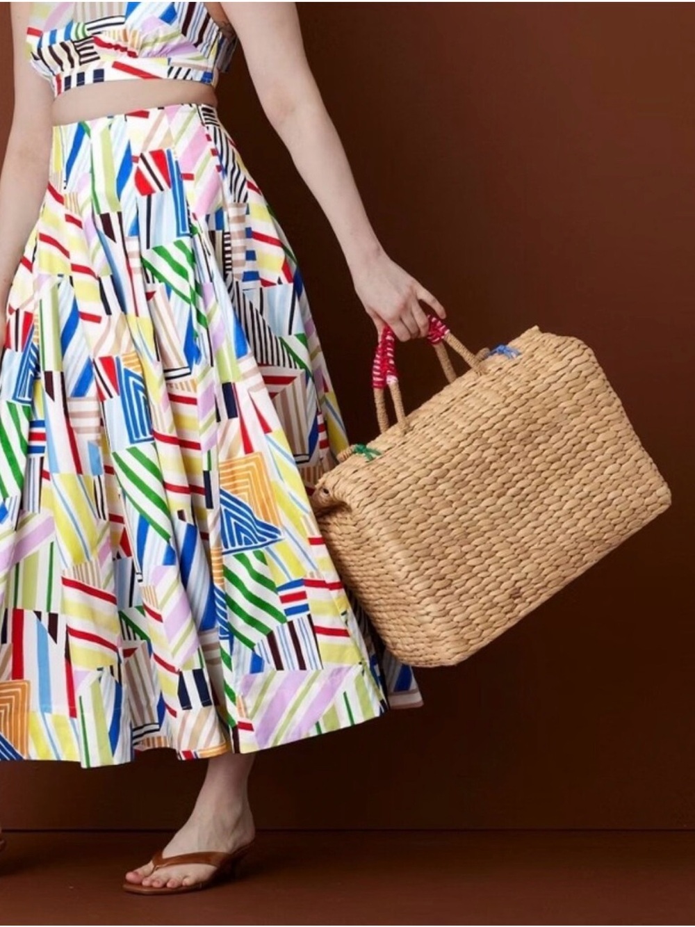 NWT Rosie Assoulin X Target Woven Weekender Natural Tote Handbag